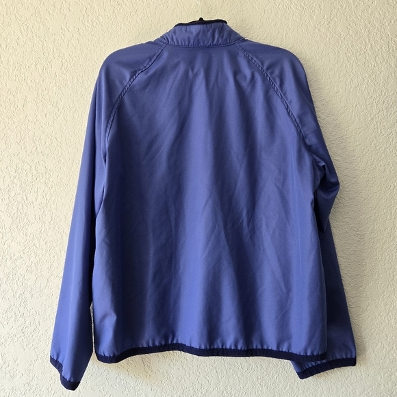 LL Bean L Blue Vintage 90's Popover Windbreaker‎ Jacket Snap Closure - Picture 7 of 8